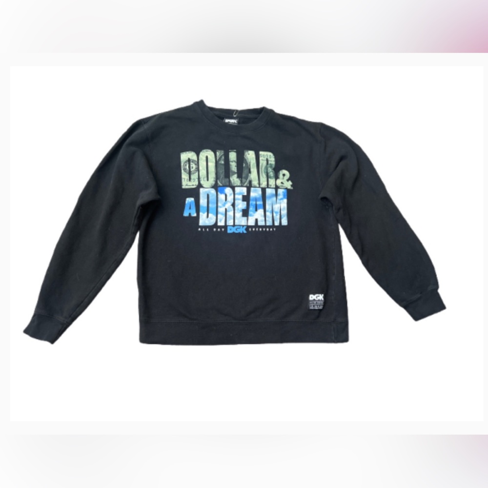 DGK Black Graphic Unisex Dollar & Dream Sweatshirt